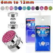 m2jmepz steel magnetic fake plup ferido glue crystals out belly piercing