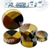 mc37rfb xl big gaue sized concave double flare plug four differen ear lobe piercing