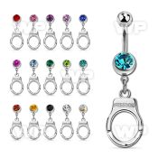 mcd765 steel belly banana w dangling dangling handcuff