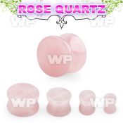 mi366 genuine quartz double flared stone plug ear lobe piercing