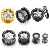 mirg3 gold or black ion plated surgical steel screw fit flesh ear lobe piercing