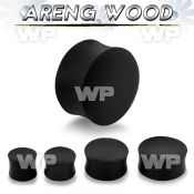 mo22 double flare black areng wood saddle plug ear lobe piercing