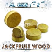 mocfb xl big gaue sized jack fruit wood concave double flare ear lobe piercing