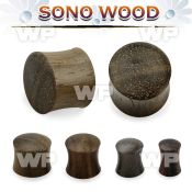 mou sono wood double flared saddle plug ear lobe piercing