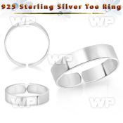 mrsep silver adjustable toe ring smooth
