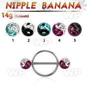 ndaumwt 316l steel round nipple shield316l steel barbell 1 6mm nipple piercing