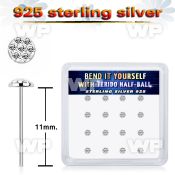 nfdaey6 silver nose studs 22g ball ferido 16