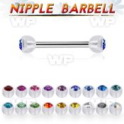 npajb4 steel nipple barbell w 5mm bio flex crystal balls