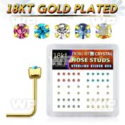 npsgm box w 52 silver nose studs w 1.8mm prong set crystal