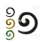 o3mir ion plated surgical steel coil taper plug ear lobe piercing