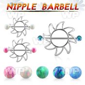 opnp103 sun shaped nipple shield w 5mm synthetic opal balls