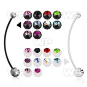 pnda2cg maternity belly ring w 5 8mm acrylic jewel ball
