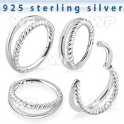 q3ixdey silver hinged segment clicker 16g plain twisted wire