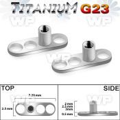 r37k solid g23 titanium base part for dermal anchor surface belly piercing