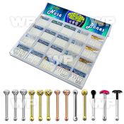 ra7u4k silver nose jewelry in twenty small containers of 52 unit nose piercing