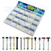 ra7u4z silver nose jewelry in twenty small containers of 52 unit nose piercing