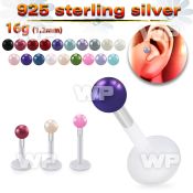 rai3ez bio flex tragus piercing 1 2mm silver 925 top 3mm faux tragus piercing