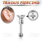 raie0 surgical steel tragus piercing 1 2mm cross screw top 3m tragus piercing