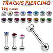 raiez surgical steel tragus piercing 1 2mm 3mm steel half ball tragus piercing
