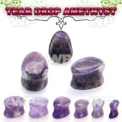 ri31 amethyst double flared saddle plug teardrop shape