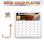 rsnwpxc rose gold plated silver nose screws w set 1.5mm crystals