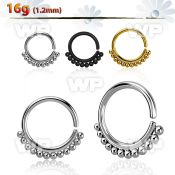 sepll annealed 316l steel septum ring, 16g (1.2mm