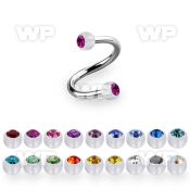 speajb4 steel spiral w 4mm bio flex balls w bezel set crystals