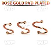 spettb2 rose gold steel eyebrow spiral w 2 2mm balls
