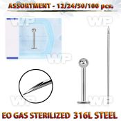 sset03 professional piercing kit steel labrets needles