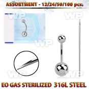 sset04 professional piercing kit steel belly bananas needles