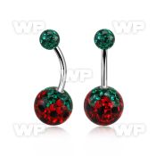 steel belly banana w 5mm & 10mm strawberry ferido ball