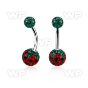 steel belly banana w 5mm & 8mm strawberry ferido ball