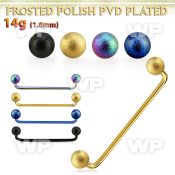 subtfo5 black steel industrial surface barbell frosted balls