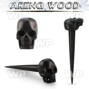 tparsk areng wood taper with skull shaped top