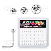 u34fj6 box w silver 925 l shaped nose studs sizes 1 3 1 5 1 8 nose piercing