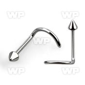 u36u surgical steel nose screw spirals 0 8mm 2mm cone shaped nose piercing