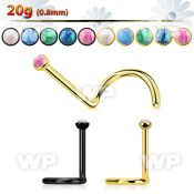 u3r65m ion plated 316l steel uns grade s3160 nose screw spiral nose piercing