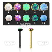 u43rkp5m ion plated 316l steel uns grade s3160 nose bone w 1 5mm nose piercing