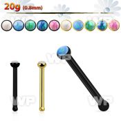 u43rkp5m ion plated 316l steel uns grade s3160 nose bone w 1 5mm nose piercing