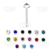 u476s clear acrylic nose bone 0 8mm heart shaped top 1 4mm nose piercing