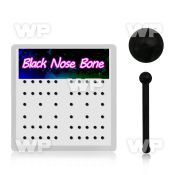 u4ar24f box w black acrylic flexible nose bone piercing retainer 