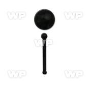 u4ar2 black acrylic flexible nose bone piercing retainer in 22g 
