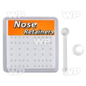 u4ar4f box of 0 6mm flexi acrylic nose bone piercing retainers nose piercing