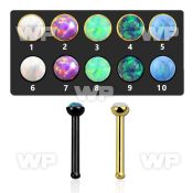 u4r35m ion plated 316l steel uns grade s3160 nose bone w 1 5mm nose piercing