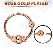 uaela3 real rose gold plated silver 925 nose ring balinese wir nose piercing