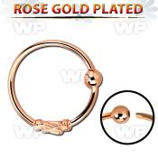 uaesa3 real rose gold plated silver 925 nose ring balinese wir nose piercing