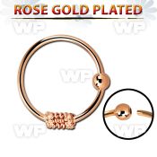 uakea3 real rose gold plated silver 925 nose ring twisted wire nose piercing