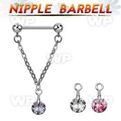 um1be surgical steel nipple barbell 1 6mm 5mm ballsconnected nipple piercing