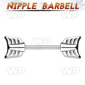 um3xl surgical steel nipple barbell 1 6mm casted steel arrow nipple piercing