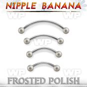 um4ud50 surgical steel nipple banana 4mm